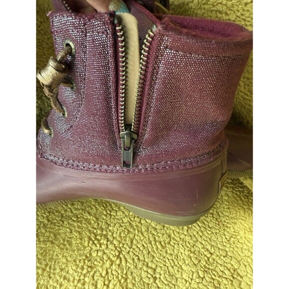 Sperry Top Secret Boots Womens 8 Side Zip  Red Pre-owned STS85833 - Picture 5 of 6